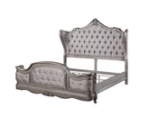 Ausonia Velvet & Antique Platinum Finish California King Bed Model BD00601CK By ACME Furniture